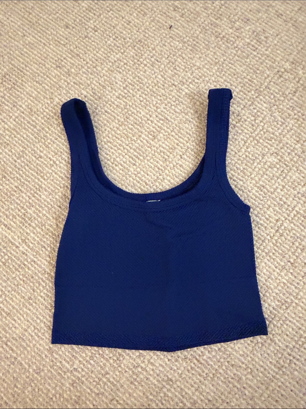 Nikibiki Navy Ribbed Cropped Tank - Picture 2 of 4